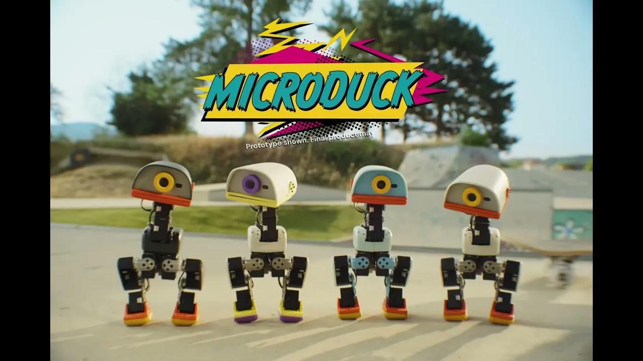 <b>Microduck 迷你机器鸭，在仿真中训练，在现实中进</b>